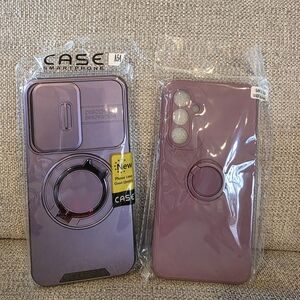 Samsung Galaxy A54 Set Of Purple Ring Grip Phone Cases